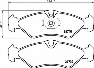 HELLA PAGID 8db355014421 -  Комплект тормозных колодок, дисковый тормоз